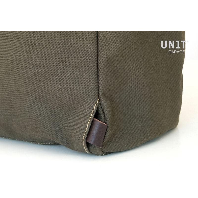 U016-Green-Brown Namib 18L Canvas backpack | U016 UnitGarage (ユニットガレージ) グリーン・ブラウン色