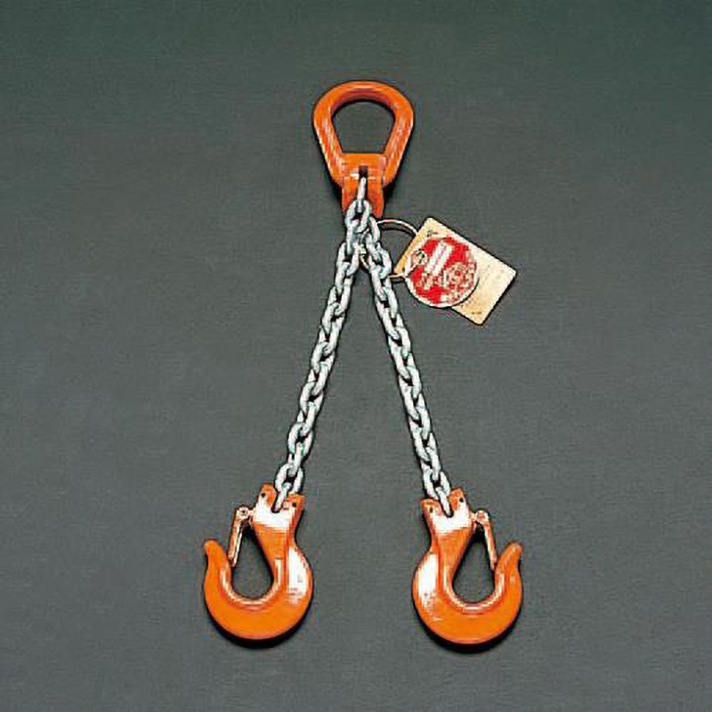 EA981VT-21 0.8tonx1.0m スリングチェーン(2本懸け) エスコ 1本 EA981VT-21