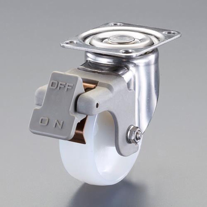 EA986PT-525 150mm キャスター(自在金具・ブレーキ付・ステンレス製) 1個 エスコ 【通販モノタロウ】