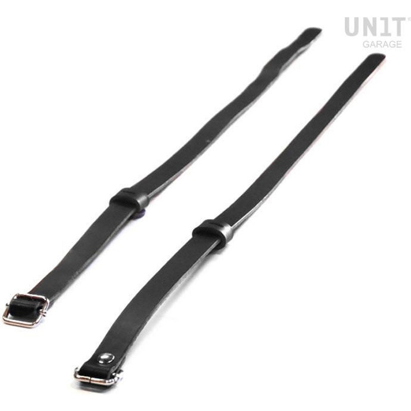 U010-Black Pair of leather straps for luggage rack | U010 1個 UnitGarage (ユニットガレージ) 【通販モノタロウ】