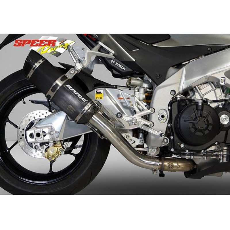 ARSV4-014 P-TEC II スリップオン・ステンレスブラック BODIS (ボディス) 適合車種APRILIA Tuono V4 (2011-2016)   ARSV4-014