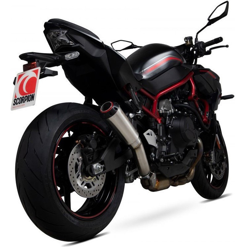 PKA135SEO Red Power スリップオン ブラッシュドステンレススリーブ (NON EU HOMOLOGATED) Scorpion (スコーピオン) 適合車種Kawasaki Z H2 (2020-2022)   PKA135SEO