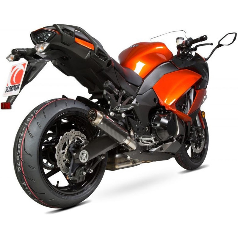 KA1014CEM RP1-GP スリップオン カーボンファイバースリーブ (Does not fit with panniers) eマーク Kawasak 1個 Scorpion (スコーピオン) 【通販モノタロウ】