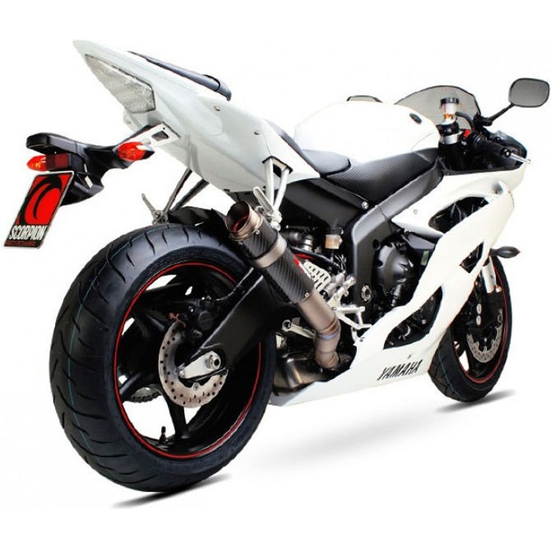 YA1000CEM RP1-GP スリップオン カーボンファイバースリーブ eマーク Yamaha YZF R6 06-Current 2006 - 2017 1個 Scorpion (スコーピオン) 【通販モノタロウ】 53,988円