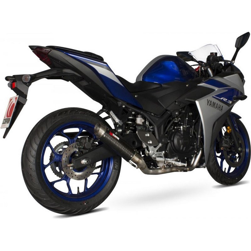 YA1001SYSCEM RP1-GP フルシステム カーボンファイバースリーブ Yamaha YZF R3 / R25 2014 - 2016 1個 Scorpion (スコーピオン) 【通販モノタロウ】
