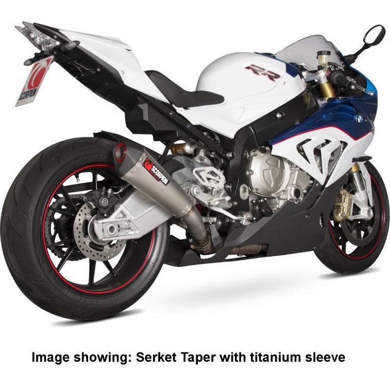 RBM74CEO Serket (Taper)テーパースリップオン カーボンファイバースリーブ eマーク BMW S1000 RR 15-16 2015 - 1個 Scorpion (スコーピオン) 【通販モノタロウ】
