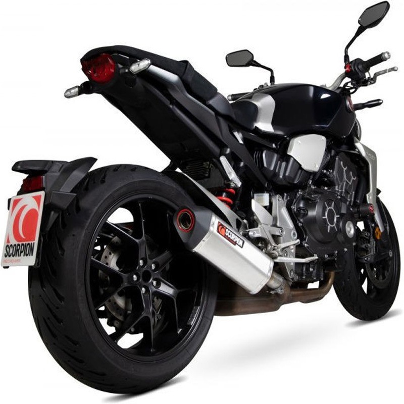 RHA187SEO Serket Parallel スリップオン ブラッシュドステンレススリーブ (NON EU HOMOLOGATED) Scorpion (スコーピオン) 適合車種Honda CB1000 R (2018-2020)   RHA187SEO
