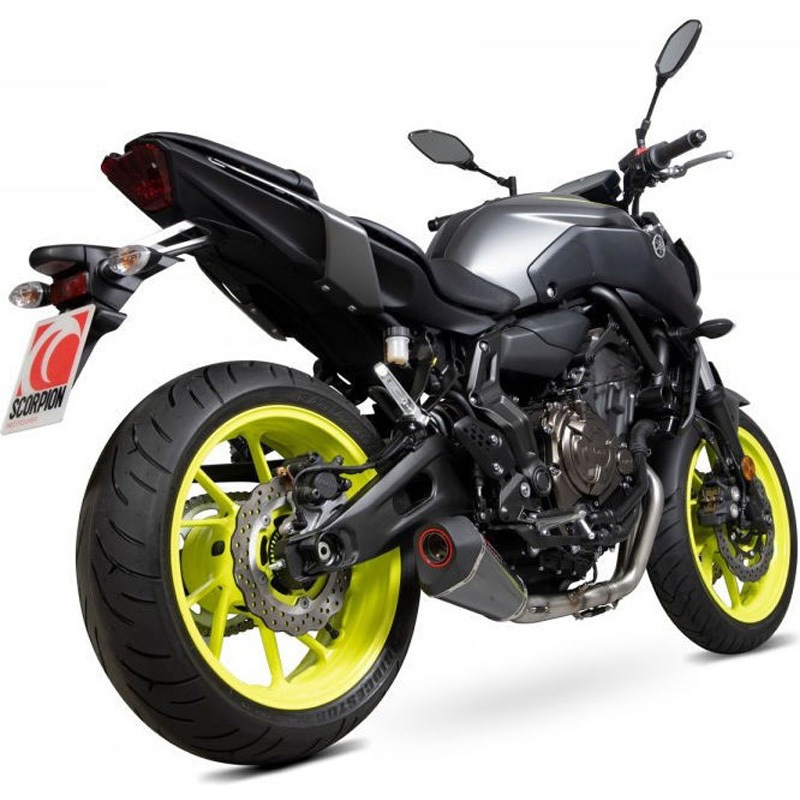 RYA112SYSCEO Serket Taper De-cat Race フルシステム カーボンファイバースリーブ (NON EU HOMOLOGATED) Scorpion (スコーピオン) 適合車種Yamaha MT-07 (2014-2021)