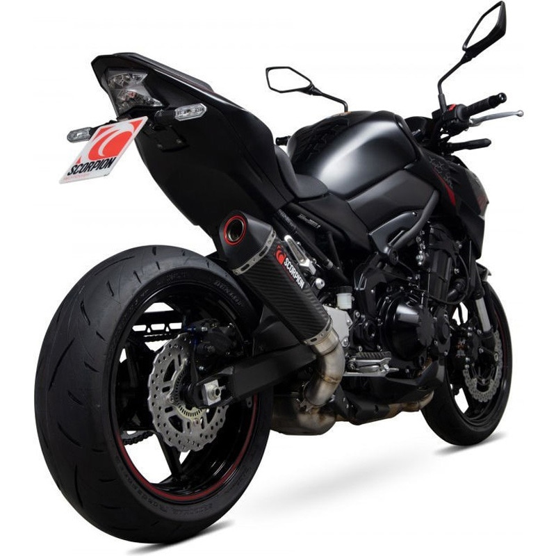 RKA136CEO Serket Taper スリップオン カーボンファイバースリーブ (NON EU HOMOLOGATED) Scorpion (スコーピオン) 適合車種Kawasaki Z900 (2020-2022)   RKA136CEO