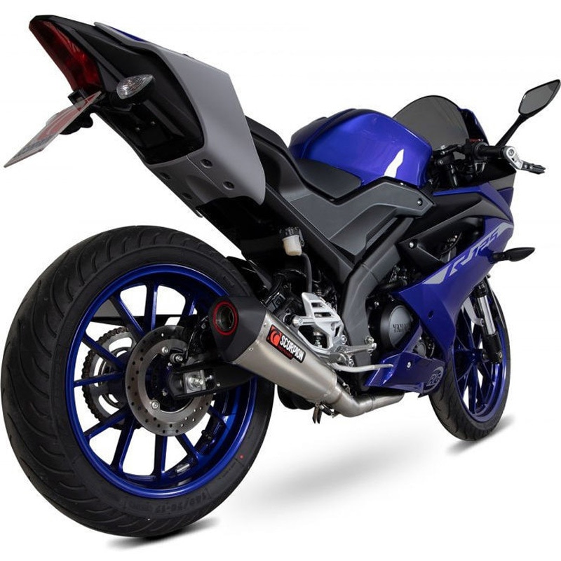 RYA115SYSTEO Serket Taper フルシステム チタンスリーブ (NON EU HOMOLOGATED) Scorpion (スコーピオン) 適合車種Yamaha YZF-R125 (2021-2022)   RYA115SYSTEO