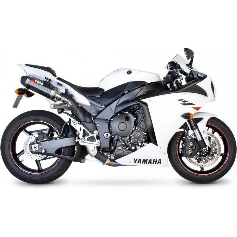 RYA85CEO Serket スリップオン (ペア) カーボンファイバースリーブ eマーク Yamaha YZF 1000 R1 2009 - 1個 Scorpion (スコーピオン) 【通販モノタロウ】