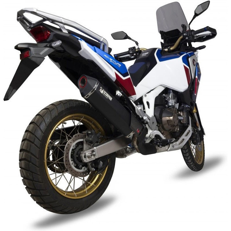 RHA194BCER Serket スリップオン Black Ceramic Coated Sleeve (NON EU HOMOLOGATED) Scorpion (スコーピオン) 適合車種Honda CRF1100L Africa Twin (2020-2022)