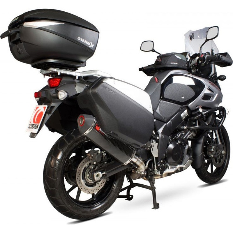 RSI115CEO Serket スリップオン カーボンファイバースリーブ eマーク Suzuki V-Strom 1000 2014 - 201 1個 Scorpion (スコーピオン) 【通販モノタロウ】