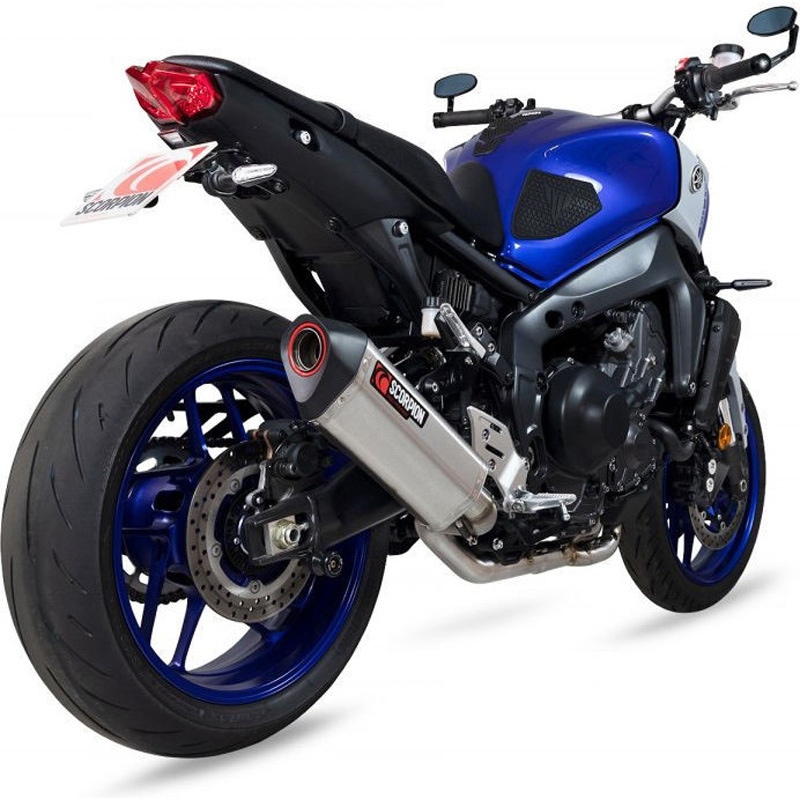 RYA116SYSSEO Serket フルシステム ブラッシュドステンレススリーブ (NON EU HOMOLOGATED) Scorpion (スコーピオン) 適合車種Yamaha MT-09 (2021-2022)