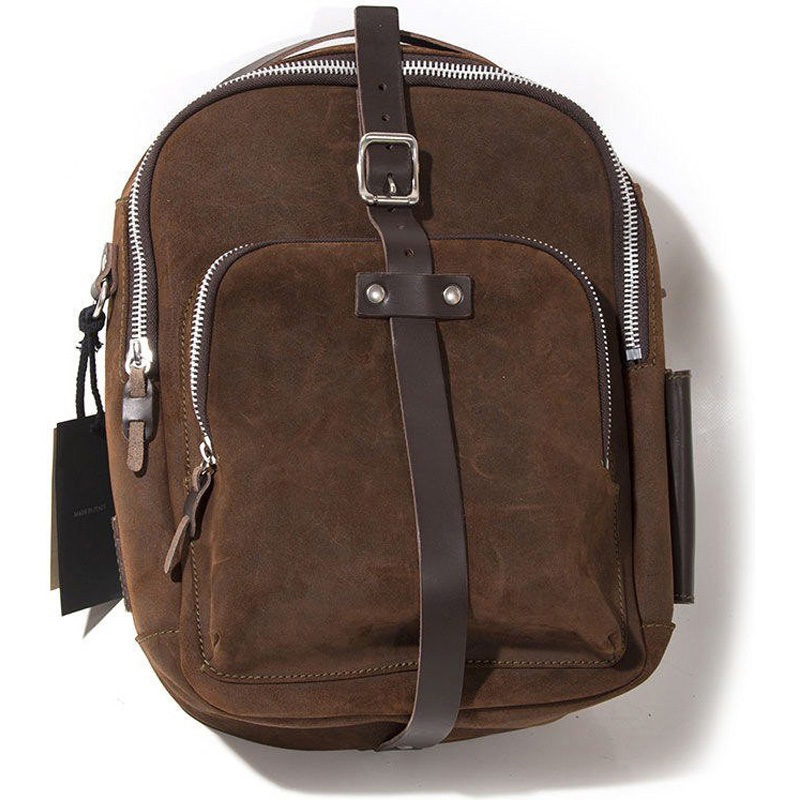 U033-ColoradoBrown TANK PANNIER IN WAXED SUEDE | U033 1個 UnitGarage (ユニットガレージ) 【通販モノタロウ】