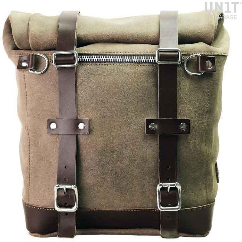 U202-MossGrey Waxed suede サイドパニアケース Scram 22L-30L