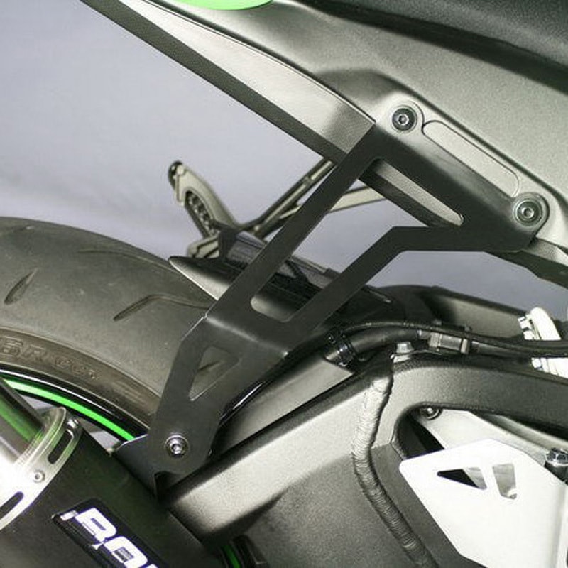 KZX10R-057 エキゾーストブラケット ステンレスブラック Powder-Coated BODIS (ボディス) 適合車種KAWASAKI NINJA ZX-10R-RR (2011-2020)