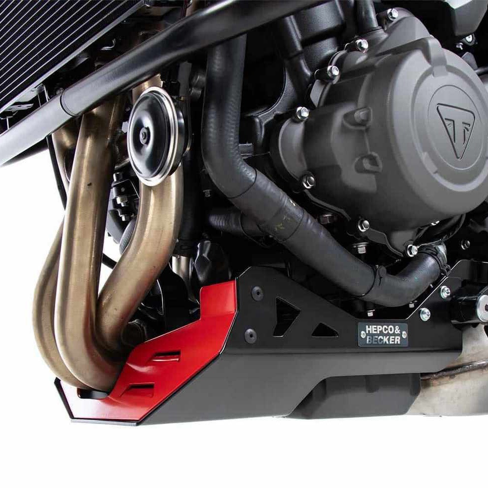 8107612 00 41 エンジンアンダーガード， レッド/ブラック， Triumph トライデント660 1個 HEPCO&BECKER (ヘプコ&ベッカー) 【通販モノタロウ】 32,487円