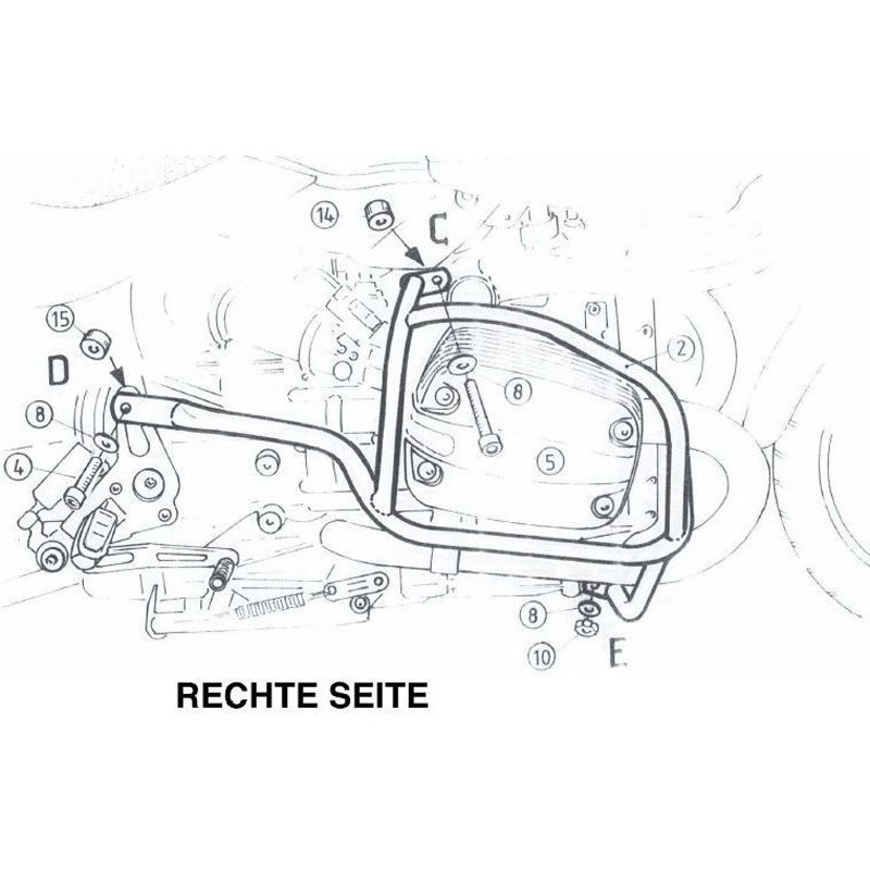 502913 00 02 エンジンプロテクションバー クロム BMW R 850 R from 2003 / R 1150 R 1個 HEPCO&BECKER (ヘプコ&ベッカー) 【通販モノタロウ】