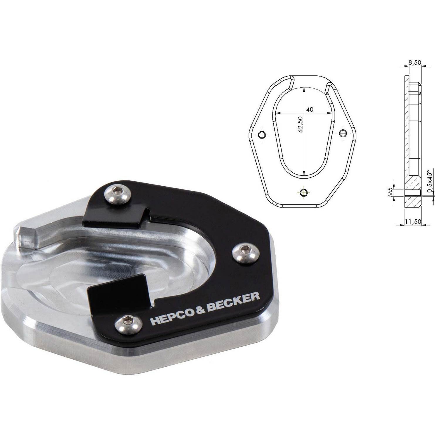42117610 00 91 サイドスタンドエンド Triumph Tiger900 シリーズ 1個 HEPCO&BECKER (ヘプコ&ベッカー) 【通販モノタロウ】