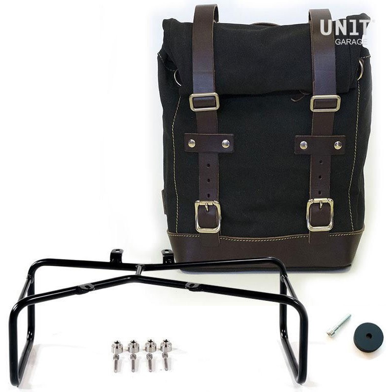 U001+1626+A2-Black-Brown サイドパニアケース Canvas + Double サブフレーム NineT | U001-1626-A2 1個 UnitGarage (ユニットガレージ) 【通販モノタロウ】