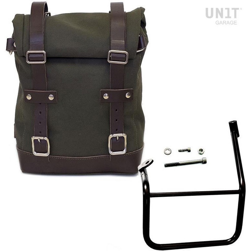 U001+2253SX-Green-Brown サイドパニアケース Canvas + 左 サブフレーム Caballero | U001-2253SX 1個 UnitGarage (ユニットガレージ) 【通販モノタロウ】 60,390円