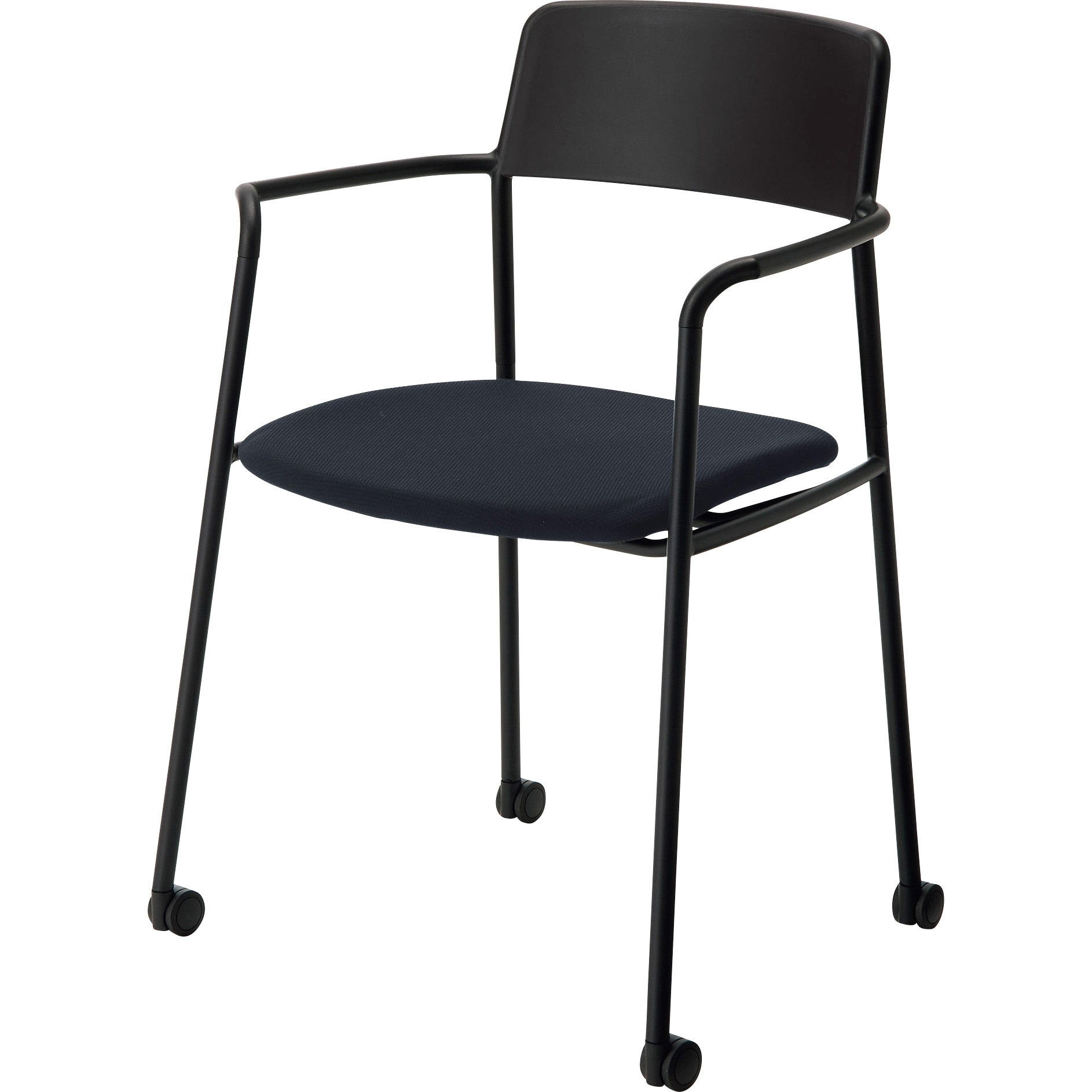 K01-Z211CU-BKG2E61 会議用イス エニー(配送・組立サービス付き) コクヨ 有(ポリウレタン巻きキャスター) スタッキング可 肘掛あり 質量5.7kg  K01-Z211CU-BKG2E61