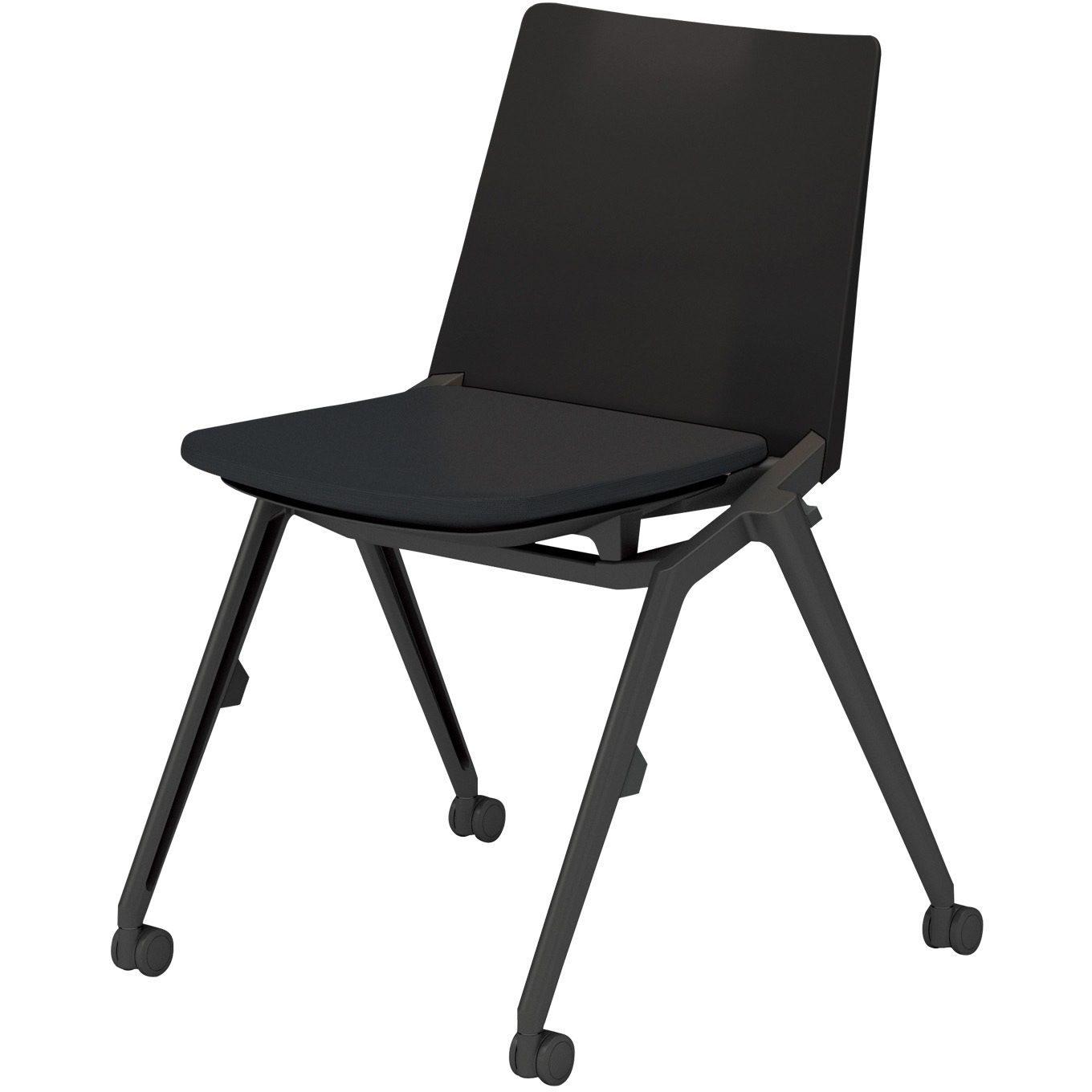 K12-B210CU-G4B6BK1 会議用イス スタッカ キャスター脚(配送・組立サービス付き) コクヨ ブラック スタッキング可 ブラック 質量6.6kg 高さ768mm幅570mm奥行570mm  K12-B210CU-G4B6BK1 27,937円