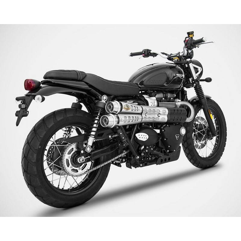 ZTPH086SSR ステンレススチール レーシング スリップオン TRIUMPH STREET スクランブラー (2017-2019) 1個 ZARD (ザード) 【通販モノタロウ】