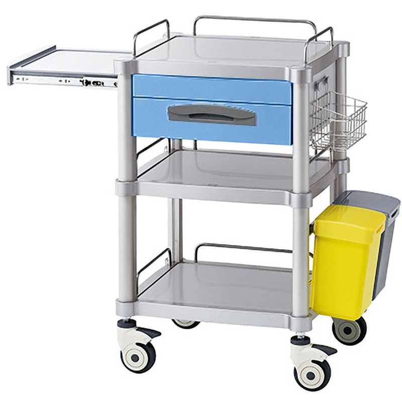 JNC264AB JUSTナーシングカート JNC264シリーズ ナビス(アズワン) ブルー色 1段引出し/2段棚板 60,390円