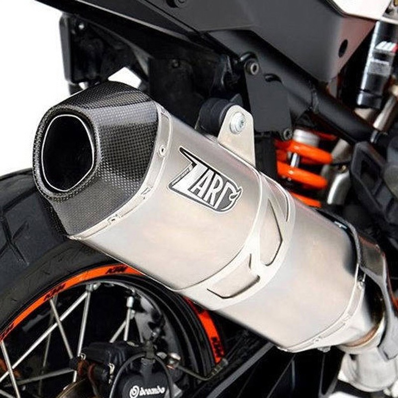 ZKTM225TSO チタン スリップオン + カーボン ENDCAP KTM 1050/1190/1290 ADVENTURE (2013-2016) 1個 ZARD (ザード) 【通販モノタロウ】