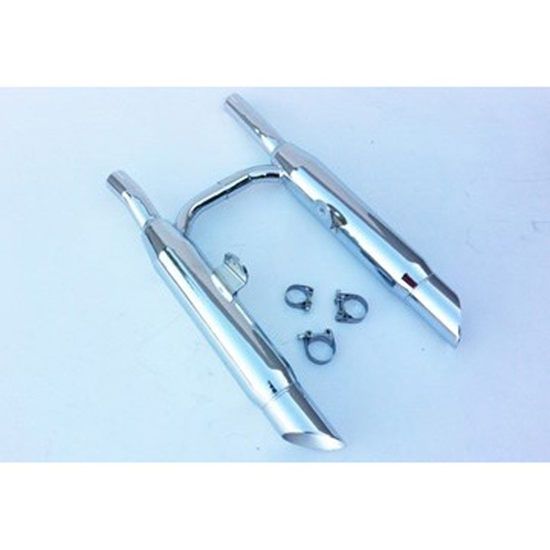 S/CTM/07/BC デュアルマフラー Custom Silenced クロム Suzuki VS 1400 INTRUDER (94-) 1個 Marving Exhaust (マービングエキゾースト) 【通販モノタロウ】