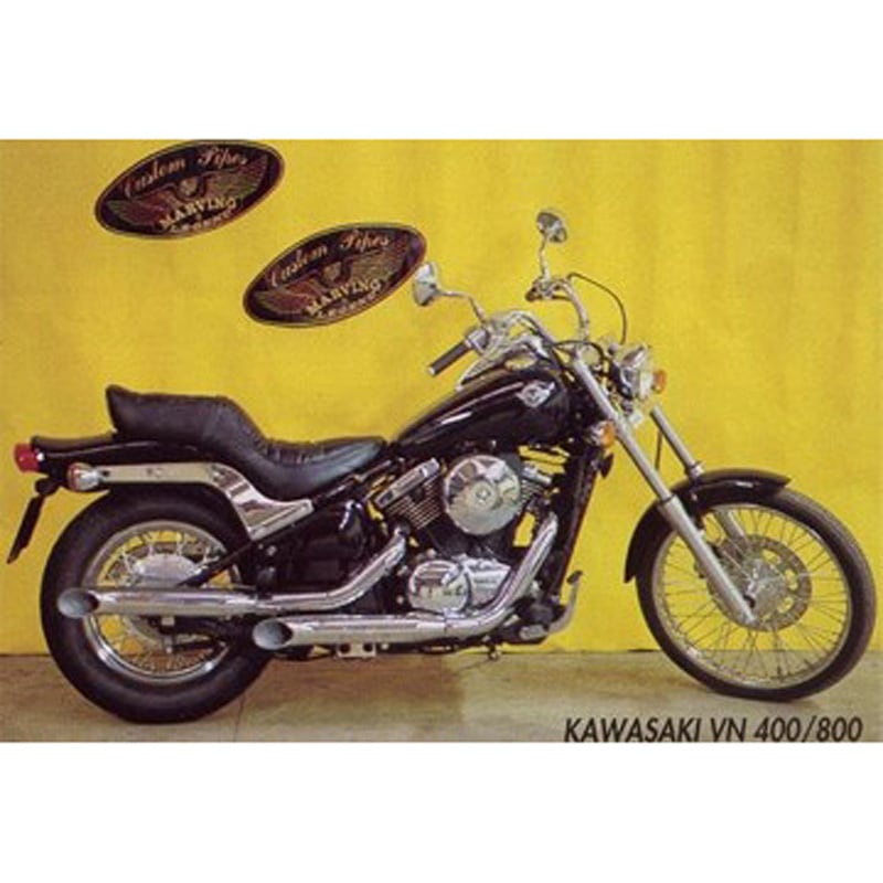 K/CP25/BC デュアルマフラー Legend クロム Kawasaki VN 800 CLASSIC 1個 Marving Exhaust (マービングエキゾースト) 【通販モノタロウ】
