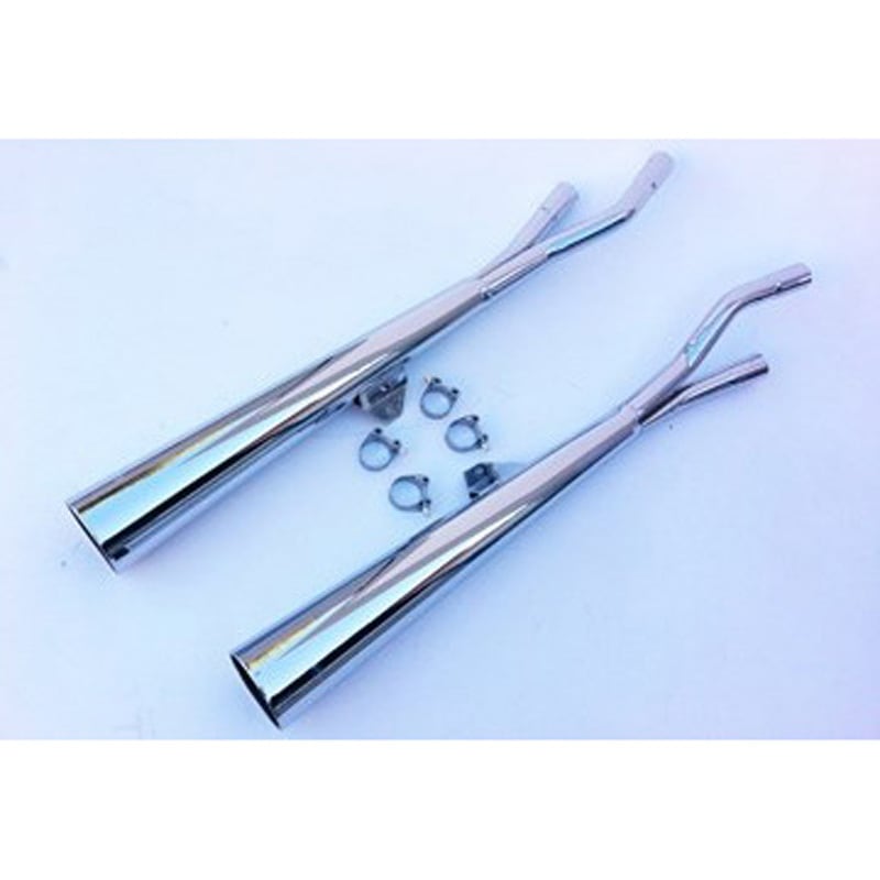 S/2039/BC デュアルマフラー Marvi クロム Suzuki GS 500/550 (87-81) 1個 Marving Exhaust (マービングエキゾースト) 【通販モノタロウ】