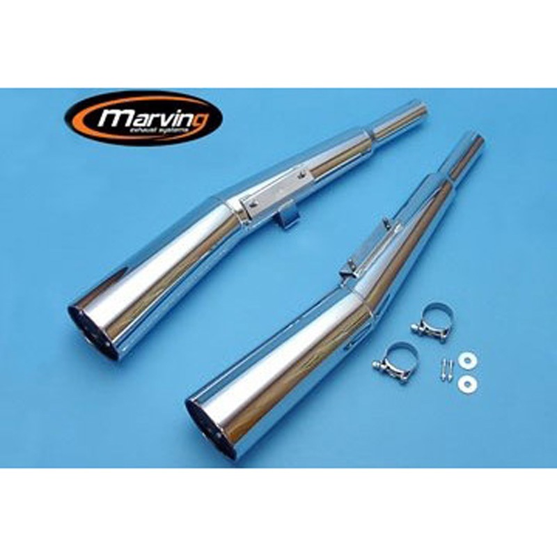 H/2001/BC デュアルマフラー Master クロム Marving Exhaust (マービングエキゾースト) 適合車種Honda CB 750 F-750 (1980-1982) CB 900 F