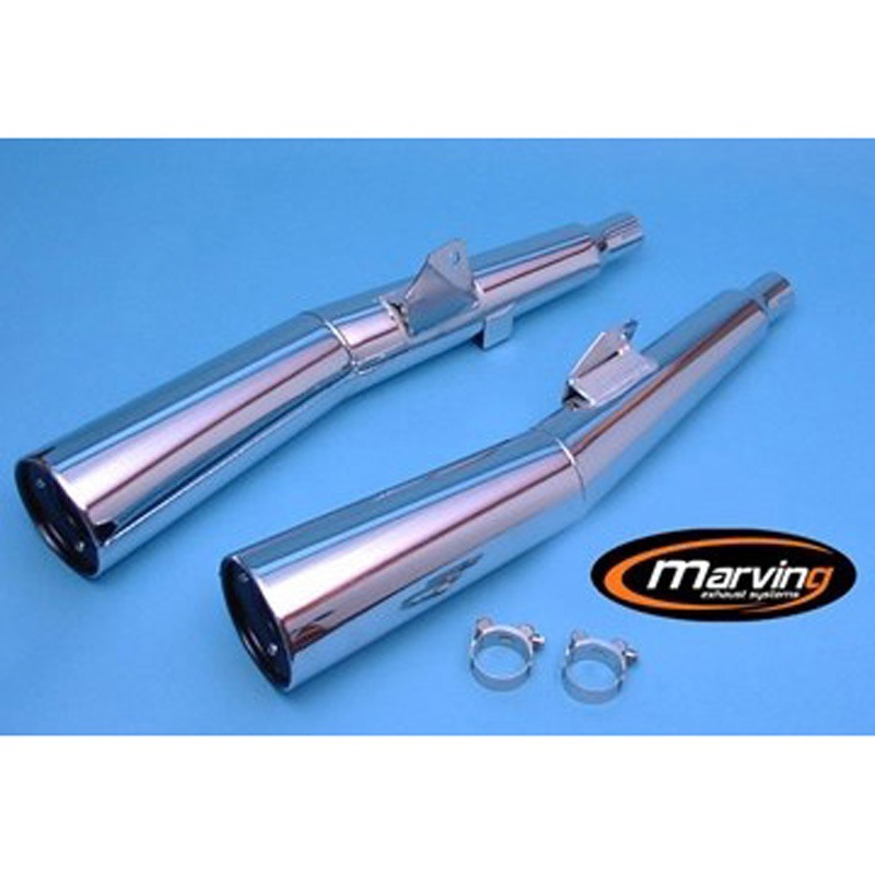 Y/2003/BC デュアルマフラー Master クロム Marving Exhaust (マービングエキゾースト) 適合車種Yamaha XJ 400 (1980-1980) XJ 550 (1980-1980)