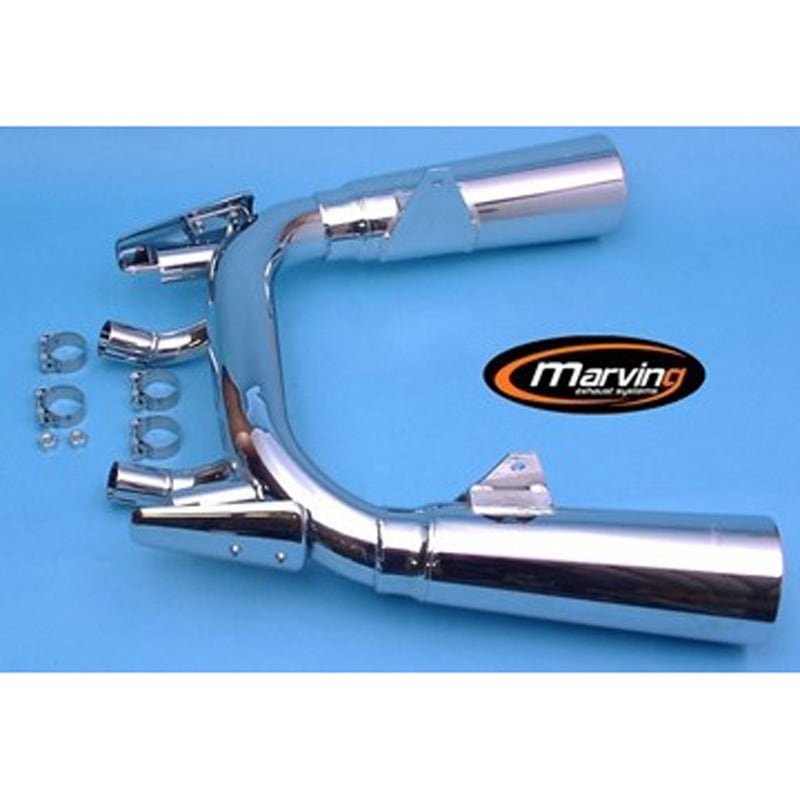 Y/2086/BC デュアルマフラー Master クロム Yamaha 1200 V MAX 1個 Marving Exhaust (マービングエキゾースト) 【通販モノタロウ】