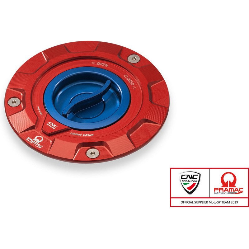 TS423RPR フューエルタンクキャップ Pramac Racing Limited Edition Rosso/Blu 1個 CNC Racing (シーエヌシーレーシング) 【通販モノタロウ】