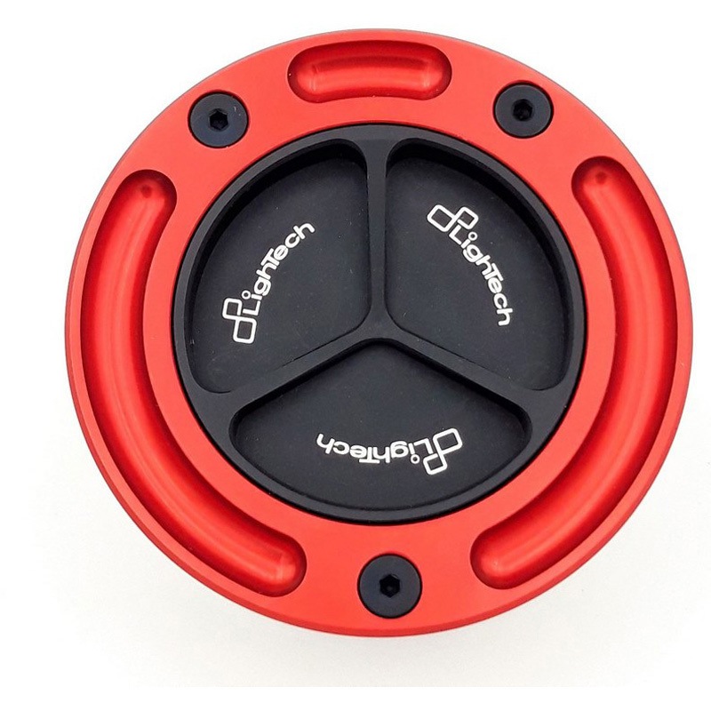 TF12N/R フューエルタンクキャップ スピンロッキング LIGHTECH (ライテック) ブラック-ゴーレッド色