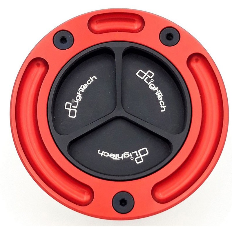 TF20N/R フューエルタンクキャップ スピンロッキング LIGHTECH (ライテック) ブラック-ゴーレッド色