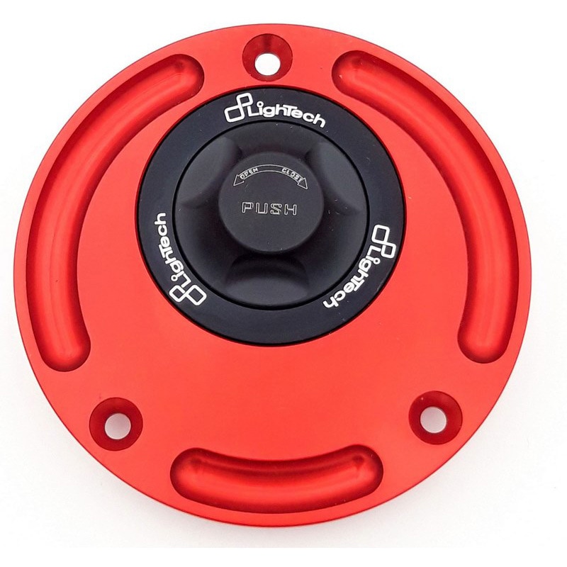 TR20N/R フューエルタンクキャップ ラピッドロッキング LIGHTECH (ライテック) ブラック-ゴーレッド色