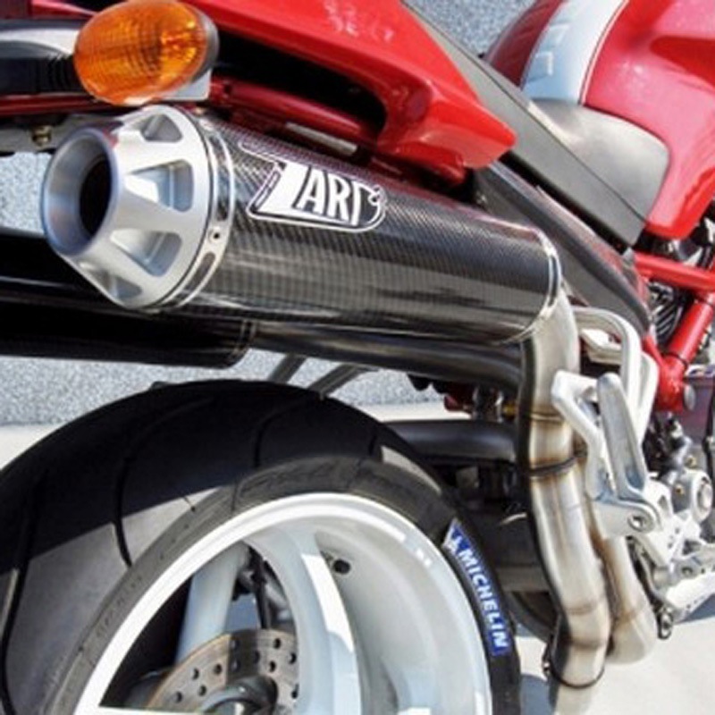 ZD017SKR ヘッダキット + 2＞2 ステンレススチール -カーボン レーシング スリップオン DUCATI MONSTER S2R 1000 1個 ZARD (ザード) 【通販モノタロウ】