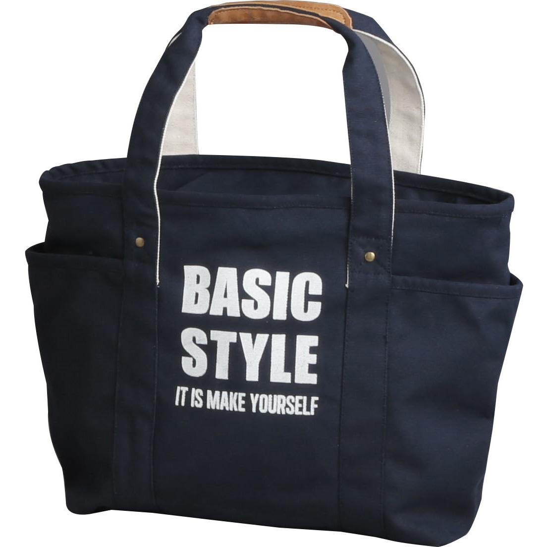 AMIACALVA 6ポケットキャンバストートバッグ ☆ターコイズブルー