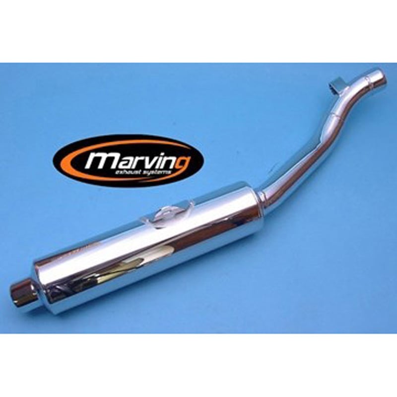 S/2128/BC マフラー Cylindrical &Oslash； 114 クロム Suzuki GSX 750 R (89-91) 1個 Marving Exhaust (マービングエキゾースト) 【通販モノタロウ】