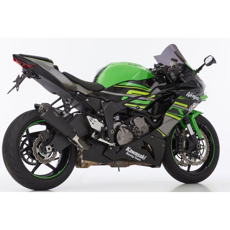 843182 マフラー DSX-7 スリップオンエキゾースト (4-1) super short Matt ブラック Elliptical/Conical Shark (シャーク) 適合車種KAWASAKI ZX-6R (2019-2020)