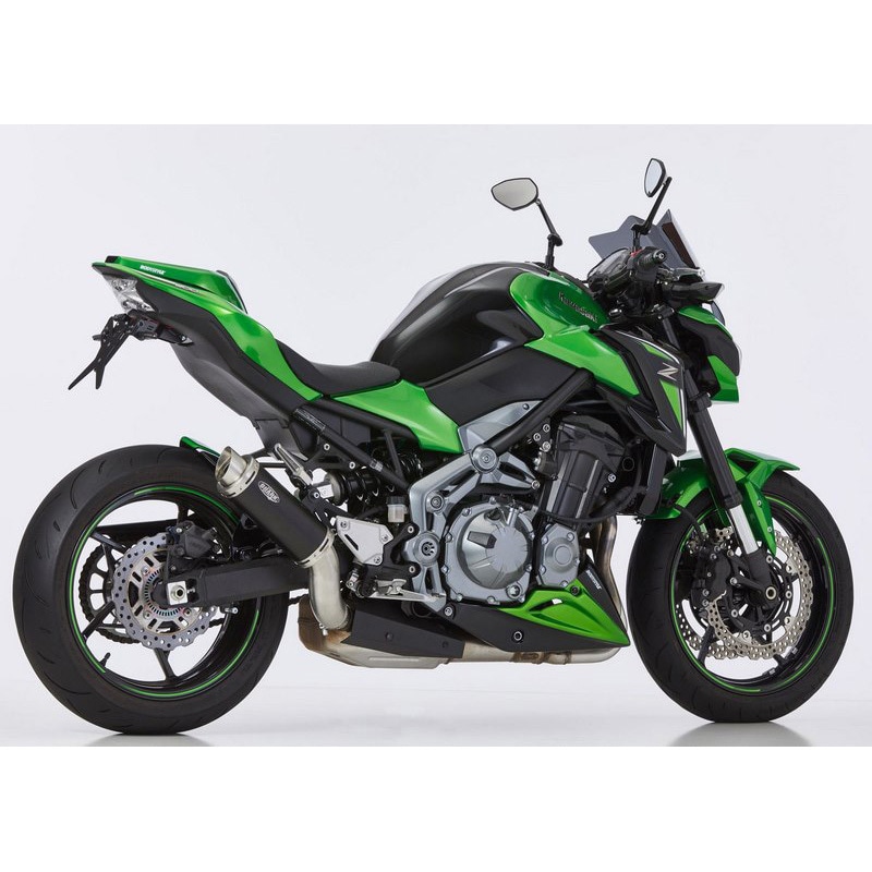 840902 マフラー Factory スリップオンエキゾースト (4-1) ブラック ラウンド Shark (シャーク) 適合車種KAWASAKI Z900 (2020-2022)