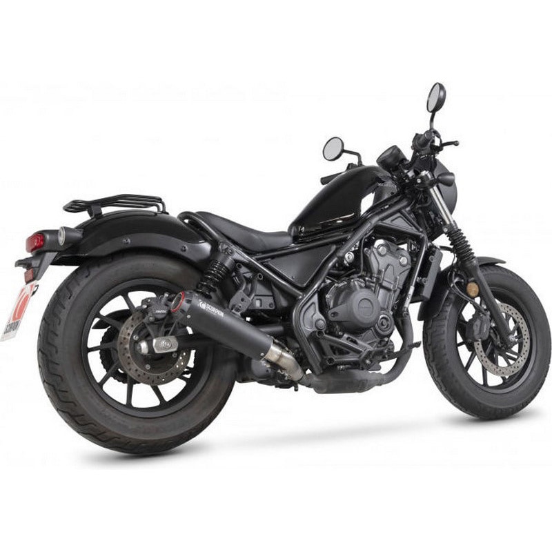 PHA197BCER マフラー Red Power スリップオン Black Ceramic Coated Sleeve Scorpion (スコーピオン) 適合車種Honda CMX500 (Rebel) (2020-2022)   PHA197BCER