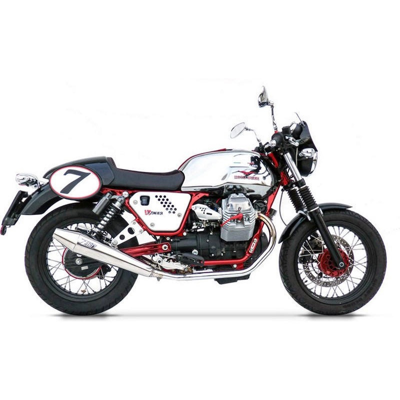 ZG075SSR-CR ミラーポリッシュド ステンレススチール レーシング スリップオン MOTO GUZZI V7 Cafe RACER/CAFE CLASSIC (2009-2012) 1個 ZARD (ザード) 【通販モノタロウ】