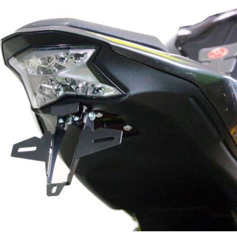 KZ900-003 ライセンスプレートホルダー ステンレスブラック Powder-Coated BODIS (ボディス) 適合車種KAWASAKI Z900 (2017-2022)