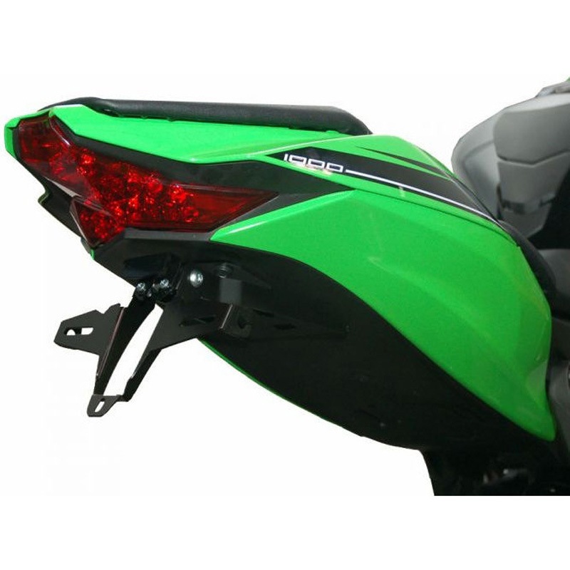 KZX10R-084 ライセンスプレートホルダー ステンレスブラック Powder-Coated BODIS (ボディス) 適合車種KAWASAKI NINJA ZX-10R-RR (2016-2020)